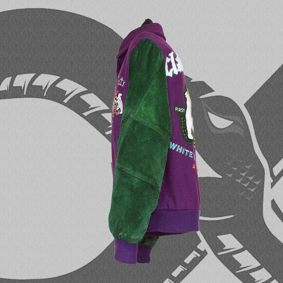 Vintage Wool/Suede Varsity Bomber Jacket Men's Small 1980s - Picture 3 of 7